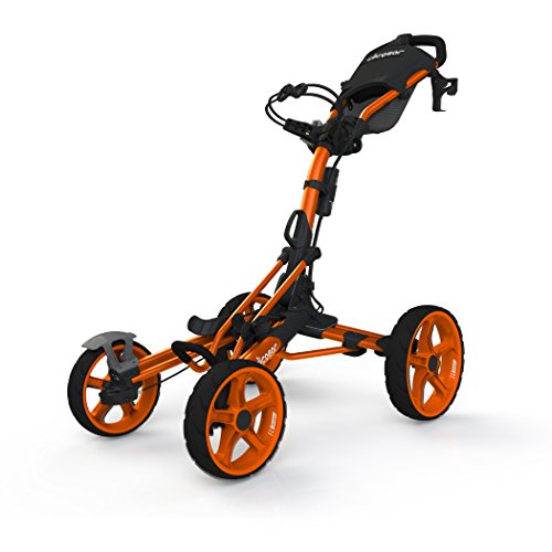 Clicgear Model 8.0 | 4-Wheel Golf Push Cart (Orange)
