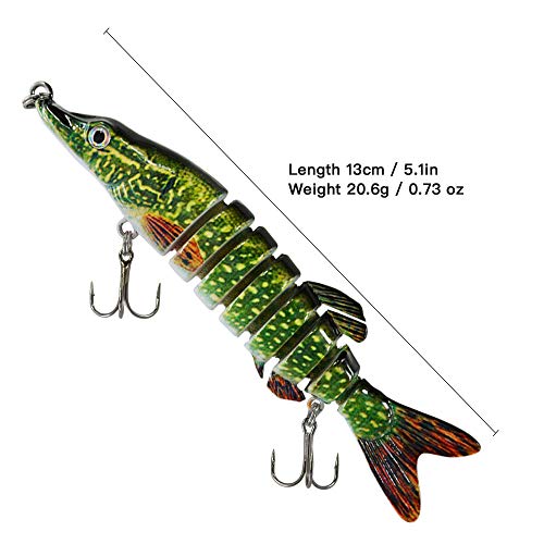 ROSE KULI Fishing Lures for Bass Multi Jointed Swimbaits Lifelike Hard Lures Tackle Kits