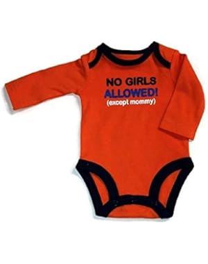Carter's Baby Boys' Orange No Girls Allowed (Except Mommy) Bodysuit - Size Newborn