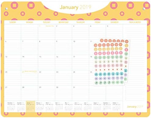 Desk Calendar 2019-2020 · 18 Months · January 2019 - June 2020 · 22" x 17" · Large Desk Pad Planner · Academic (Minimalistic)