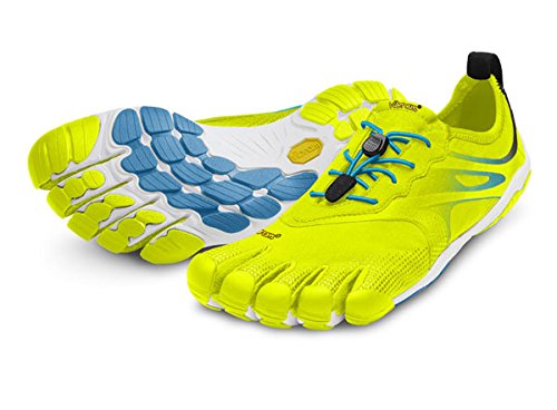 Vibram FiveFingers Kids Unisex V-On (Little Kid/Big Kid) Limon/Dark Grey/Blue Sneaker 32 (US 1.5-2 Little Kid) M