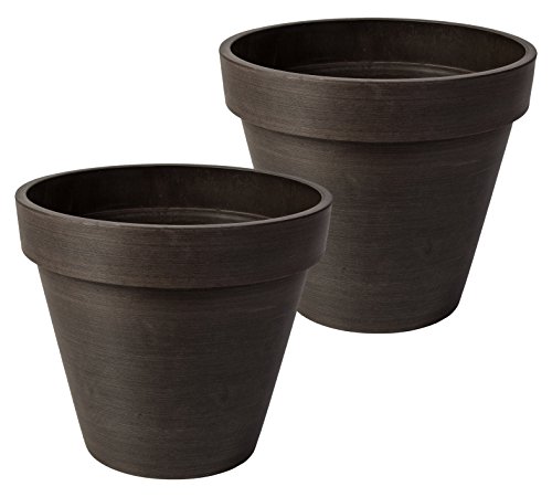 Algreen round banded valencia planter (2 pack), 6" diameter …