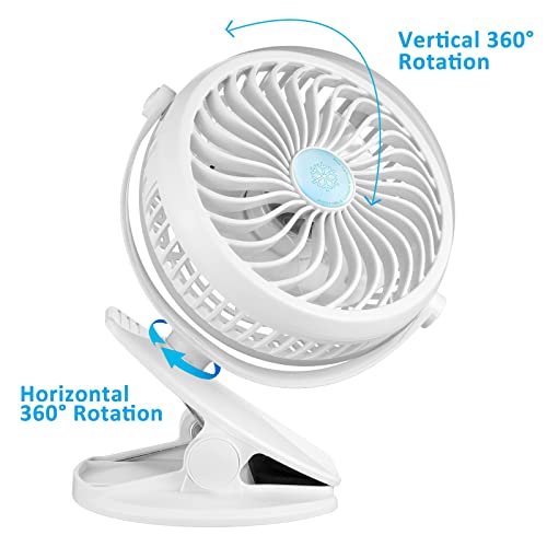 TCJJ Clip on Fan,Stroller Fan Personal Desktop Portable USB