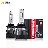 ALLA Lighting HB4 9006 LED Headlights Bulbs S-HCR Newest 10000Lms Extreme Super Bright LED 9006 Low Beam Headlight Conversion Kits Bulbs Replacement for Cars, Trucks, SUVs, 6000K - 6500K Xenon White