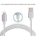 IWAVION 3pcs 3ft Nylon Braided 8Pin Lightning Cable USB Data Sync Cord Cables Charger for Apple iPhone 7/7 plus/6/6s/6 plus/6s plus, 5c/5s/5/SE, iPad 4 Mini Air iPod Nano 7 iPod Touch 5 - Silver