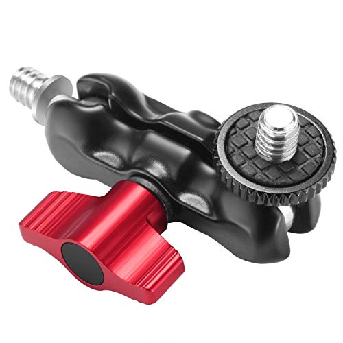 CAMO Double Ball Head, with Shoe Mount and 1/4-inch Screw, for DSLR Camera/On-Camera Monitor/Video Lights, Multi-Functional Portable Durable Aluminum Alloy - Thumbnail 7
