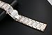 AUTULET 18mm Luxury Ceramic Link Watch Strap Replacement in Two Tone Rose Gold and White Solid Stainless Steel