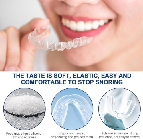 4 Gouttière Bruxisme Dentaire - Protège-dents Réutilisable Anti-Bruxisme | 2 tailles pour un ajustement parfait. Soulage le grincement des dents et améliore la qualité du sommeil. Facile à transporter