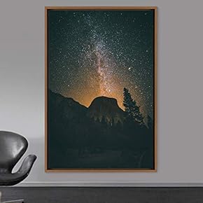 signwin Framed Canvas Wall Art Night View Landscape...