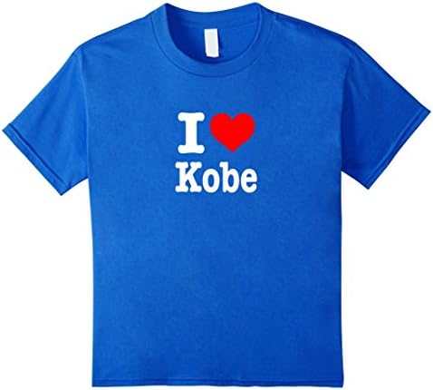 Kids I Love Kobe T-Shirt - I Heart Kobe Shirt 6 Royal Blue