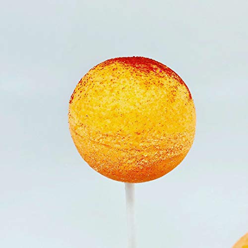 Mango Tajin scented 2 PIECES SET of Handmade lollipop bath bomb medium size 2 inches diameter