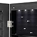 Best Choice Products 6-Tier Full Length Standing Mirrored Lockable Jewelry Storage Organizer Cabinet Armoire w/ 6 LED Interior Lights, 3 Angle Adjustments, Velvet Lining, Black