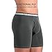 DAVID ARCHY Men's Underwear Premium Cotton Boxer Briefs Ultra Soft Pouch Undergarment with Fly in 4 Pack (L, Dark Gray)