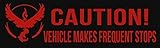 Caution: Frequent Stops - Team Valor Pokémon Go Bumper Sticker by BuildASign