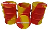 3 Large Non Stick Silicone Oil Drum Barrel Containers Dab Jar