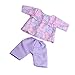 MonkeyJack For 18inch American Girl Zapf Baby Born Journey Dolls Clothes Purple Tops Pants Dress Up