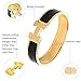 Buckle Bangle Bracelet 18MM Color Gold/White