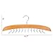 Tie Rack Hanger for Closet: Ohuhu 2 Packs 24 Folding Hooks Tie Hangers for Men Wooden Tie Holder Organizer Space Saving Necktie Storage 360 Degree Rotating Ties Belts Scarves Tank Tops-Burlywood