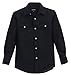 Gioberti Boys Casual Western Solid Long Sleeve Shirt with Pearl Snaps