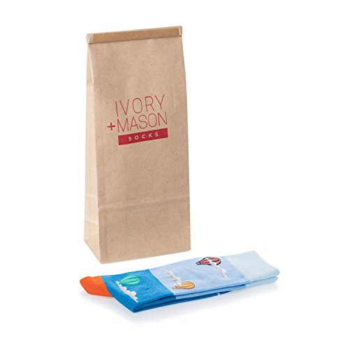 image for Ivory + Mason Novelty Socks for Men - Fun Colorful Dress Socks - Premi