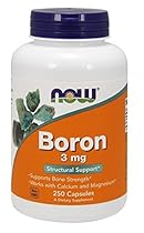 NOW Boron 3 mg,250 Capsules