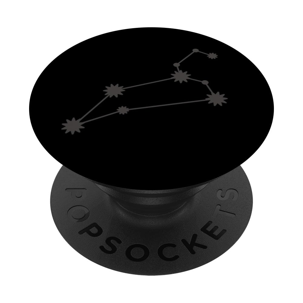 Gray Black Zodiac Leo PopSockets Adhesive PopGrip