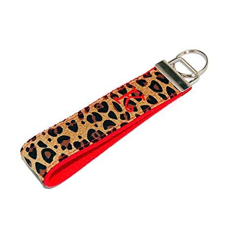 Leopard Keychain Personalized with Your Choice of Letter in