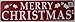 Burgundy Christmas Merry Christmas Stencil - 22
