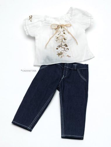 Chic Jeans & Peasant Blouse - Fits 18 American Girl Dolls by Carpatina Dolls