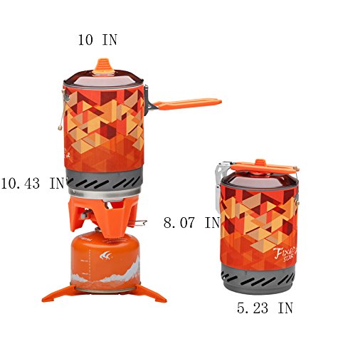 Bounabay Personal Cooking System Outdoor Hiking Camping Equipment Oven Portable Propane Gas Stove Burner,1L