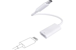 USB C to Lightning Audio Adapter, Type-C to Lightning Headphone Jack Converter for iPhone 15 Pro/Max, Plug and Play DAC Dongl