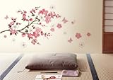 Other DIY Removable Sakura Flower Bedroom Vinyl Decal Art Decor Wall Sticker 45*60CM (Small-45*60CM) Pink, 45cm