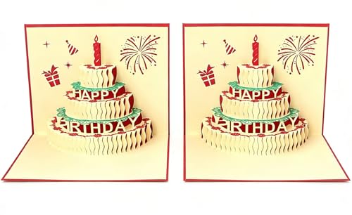 Greeting Cards Birthday, Deesospro® Birthday Card Gift for your Relatives, Friends and Lovers Special,3D Pop Up Greeting Card with Beautiful Paper-Cut,Envelope Included (Happy Birthday) — image 1