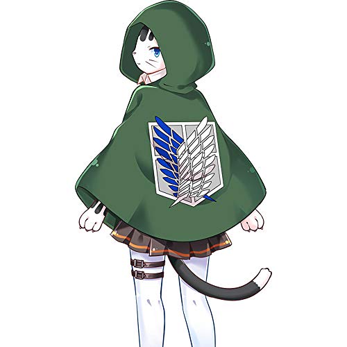 Pet Costume Cat Dog Cosplay Attack on Titan Anime Cartoon Plush Cloak