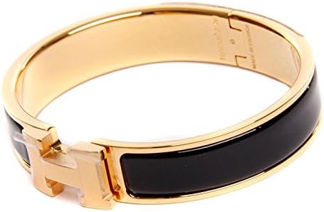 Gotomore 2015 Summer Popular Stylish Stainless Steel Anti-allergic H-shaped Buckle Bracelet Bangle -Gold + Black