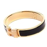 Gotomore 2015 Summer Popular Stylish Stainless Steel Anti-allergic H-shaped Buckle Bracelet Bangle -Gold + Black
