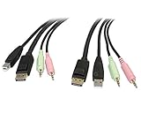 StarTech.com 6ft 4-in-1 USB DisplayPort KVM Switch Cable w/Audio & Microphone (DP4N1USB6)