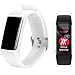 TUSITA Band for Polar A360 A370 - Silicone Replacement Strap Bracelet Wristband with Screen Protector - Smart Watch Accessories(White)
