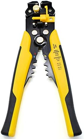 Cable Wire Stripper Cutter Crimper Automatic Multifunctional Crimping Stripping Plier Electric Yellow
