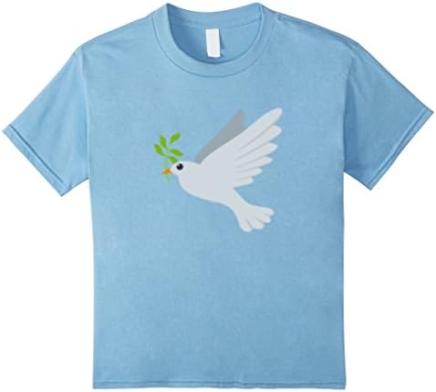 Kids Emoji T-shirt Dove Emoticon Animal Bird Peace 4 Baby Blue