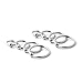 Ruifan 4prs(8pcs) Mix Sizes 316L Surgical Steel Captive Bead Rings PA Nose Belly Eyebrow Tragus Lip Ear Nipple Hoop Ring BCR 16G 6MM,8MM,10MM,12MM (Steel)
