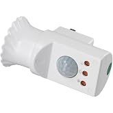 Urjumpea E27 Screw Light Socket Plastic Durable White Motion Detection Sensor Switch Portable Ac 110V Human Body Infrared Sensing Plug Corridor