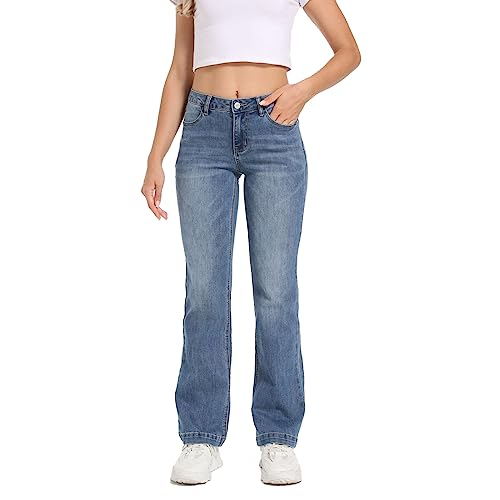 REFULONER WOMEN’S FLARE JEANS HIGH WAISTED JEANS FOR...