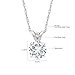 Charles & Colvard Forever Classic 4.5mm 0.33ct DEW Created Moissanite 14k White Gold Solitaire Pendant Round 4 Prong With 18 inches 14K White Gold Chain