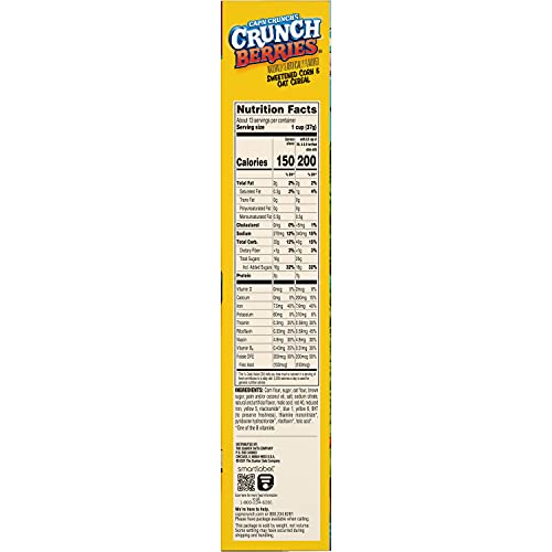CAP’N CRUNCH CEREAL, CRUNCH BERRIES, 16.8OZ BOX
