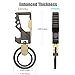 Hephis Car Keychain with Bottle Opener,with 2 Rings for Men(Black Gold)