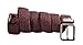 Anmengte Men Fabric Woven Reversible Elastic Stretch Braided Multicolor Buckle Leather Belt (One Size, Coffee)