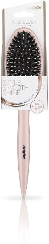 BaBylissPRO Rose Blush Hair Brush - Nylon & Boar Bristle, Detangling, All Hair view 3