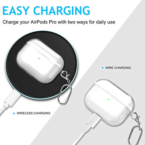 AirPods Pro Case, Facbiny Transparent TPU Cover for AirPods 3 [2019] Airbag Protection and Hingeless Shockproof Scratch-Resistant