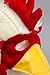 jAc unisex adult Velvet Chicken costume headwear and hats, Red/White/Yellow, Medium US